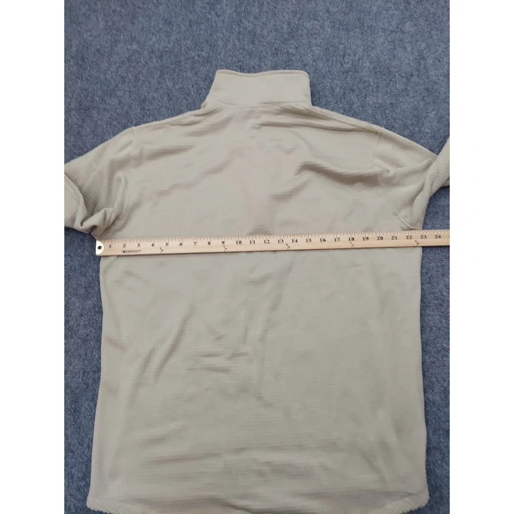 Military Cold Weather Shirt Men Large Long Tan GEN III Waffle Thumbhole 1/4 Zip